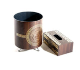 Luxury Versace Style Storage Basket with Tissue Box Holder Set – Premium Decorative Home Organizer