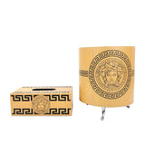 Luxury Versace Style Storage Basket with Tissue Box Holder Set – Premium Decorative Home Organizer