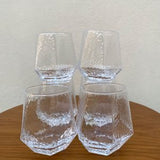 Nordic Style Diamond Glass Set – 6Pc Elegant Drinking Glasses for Water, Juice & Beverages