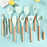 12-Piece Silicone Kitchen Utensil Set with Storage Box – Heat Resistant Cooking Tools Set