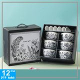 6-Piece Ceramic Bowls & Spoons Gift Set – Premium Quality Serving & Dining Set