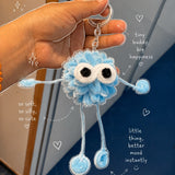 Handcrafted  Fuzzy Monster Keyring – Cute Backpack & Purse Charm