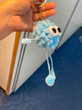 Handcrafted  Fuzzy Monster Keyring – Cute Backpack & Purse Charm