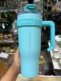 Double Tone Classic Hot/Cool Large Capacity Tumbler Stainless Steel Insulated Water Bottle With Straw - Leakproof, Vacuum-Sealed, 1200ml