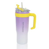 Double Tone Classic Hot/Cool Large Capacity Tumbler Stainless Steel Insulated Water Bottle With Straw - Leakproof, Vacuum-Sealed, 1200ml