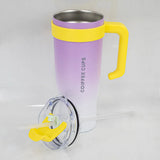 Double Tone Classic Hot/Cool Large Capacity Tumbler Stainless Steel Insulated Water Bottle With Straw - Leakproof, Vacuum-Sealed, 1200ml