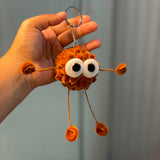 Handcrafted  Fuzzy Monster Keyring – Cute Backpack & Purse Charm
