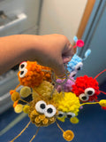 Handcrafted  Fuzzy Monster Keyring – Cute Backpack & Purse Charm