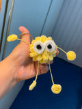Handcrafted  Fuzzy Monster Keyring – Cute Backpack & Purse Charm