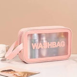 Clear Waterproof Toiletry & Makeup Bag – Portable PVC Cosmetic Organizer with Zipper for Travel & Daily Use