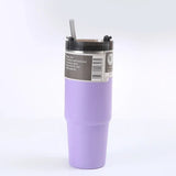 890ML Tumbler with Straw and Lid Stainless Steel Insulated Vacuum Coffee Tumbler Cup Double Wall Leakproof Travel Vacuum Flasks