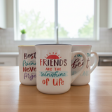 Friendship Quote Large Coffee Mug – Perfect Gift for Best Friends (Cute & Stylish)400ML