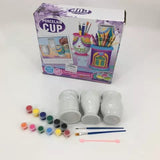 DIY Porcelain Cup Painting Kit for Kids – 9 Piece Creative Ceramic Mug Art & Craft Set