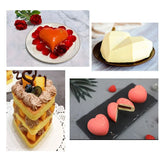 3Pcs Stainless Steel Heart Mousse Ring Mold Set – Cake, Biscuit, Cheese & Dessert Cutter