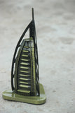 Retro Metal Burj Al Arab Dubai Tower Figurine – Zinc Alloy Home & Office Decor