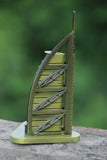 Retro Metal Burj Al Arab Dubai Tower Figurine – Zinc Alloy Home & Office Decor