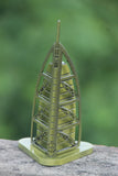 Retro Metal Burj Al Arab Dubai Tower Figurine – Zinc Alloy Home & Office Decor