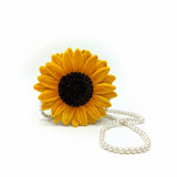 Handmade Sunflower Sling Bag for Women & Girls – Floral Crossbody Shoulder Bag