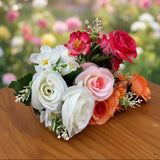 Luxury Mini Artificial Flower Bouquet – Home Decoration Accent