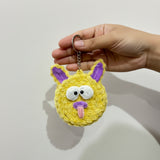 Handmade Fuzzy Mirror Keychain – Cute  Design Mini Pocket Mirror Keyring