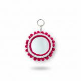 Handmade Fuzzy Mirror Keychain – Cute  Design Mini Pocket Mirror Keyring