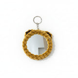 Handmade Fuzzy Mirror Keychain – Cute  Design Mini Pocket Mirror Keyring