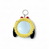 Handmade Fuzzy Mirror Keychain – Cute  Design Mini Pocket Mirror Keyring