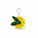 Handmade  Flower Keychain – Cute Floral Plush Keyring Bag Charm