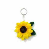 Handmade  Flower Keychain – Cute Floral Plush Keyring Bag Charm