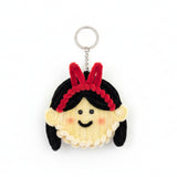 Handmade Fuzzy Mirror Keychain – Cute  Design Mini Pocket Mirror Keyring