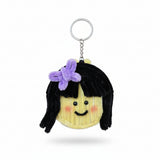 Handmade Fuzzy Mirror Keychain – Cute  Design Mini Pocket Mirror Keyring