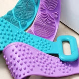 Silicone Back & Body Scrubber – Long Handle Exfoliating Bath Brush