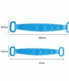 Silicone Back & Body Scrubber – Long Handle Exfoliating Bath Brush