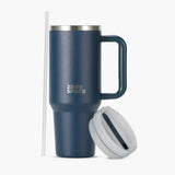 Hot/Cool Large Capacity Tumbler Stainless Steel Insulated Water Bottle With Straw - Leakproof, Vacuum-Sealed, 1200ml