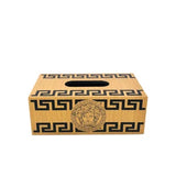Luxury Versace Style Storage Basket with Tissue Box Holder Set – Premium Decorative Home Organizer