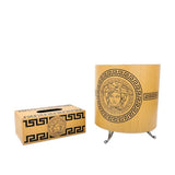 Luxury Versace Style Storage Basket with Tissue Box Holder Set – Premium Decorative Home Organizer