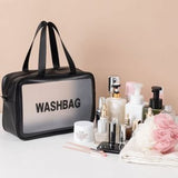 Clear Waterproof Toiletry & Makeup Bag – Portable PVC Cosmetic Organizer with Zipper for Travel & Daily Use