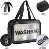 Clear Waterproof Toiletry & Makeup Bag – Portable PVC Cosmetic Organizer with Zipper for Travel & Daily Use