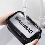 Clear Waterproof Toiletry & Makeup Bag – Portable PVC Cosmetic Organizer with Zipper for Travel & Daily Use