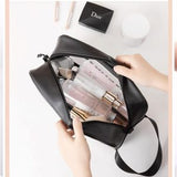 Clear Waterproof Toiletry & Makeup Bag – Portable PVC Cosmetic Organizer with Zipper for Travel & Daily Use