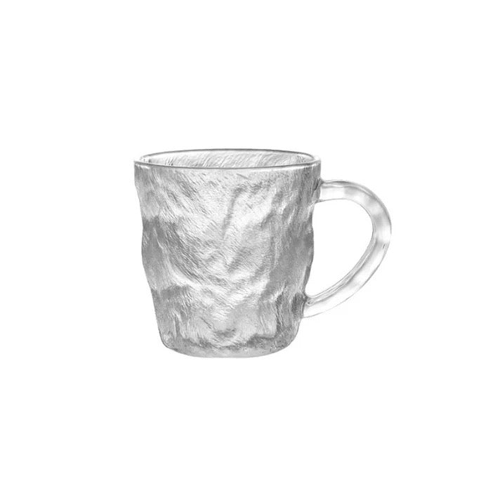 Glacier Pattern Frosted Glass Mugs-6 Pcs