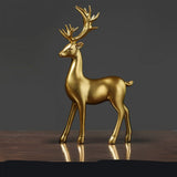 Golden Deer Animal Resin Crafts Sculpture Living Room Decoration