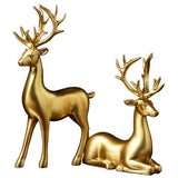 Golden Deer Animal Resin Crafts Sculpture Living Room Decoration