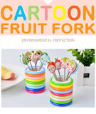 Cartoon Shape Stainless Steel Fruit Fork 08 pcs set