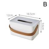 Multifunctional Tissue Storage Box with Handle Simple Desktop Tissue Organizer for Kitchen Living Room Bathroom