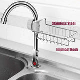 Dazzling Stainless Steel Kitchen Sink Faucet Rack Single Layer