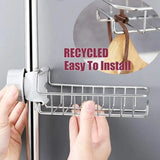 Dazzling Stainless Steel Kitchen Sink Faucet Rack Single Layer