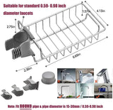 Dazzling Stainless Steel Kitchen Sink Faucet Rack Single Layer