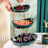 Nordic Serving Platters With Golden Stand