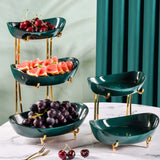 Nordic Serving Platters With Golden Stand